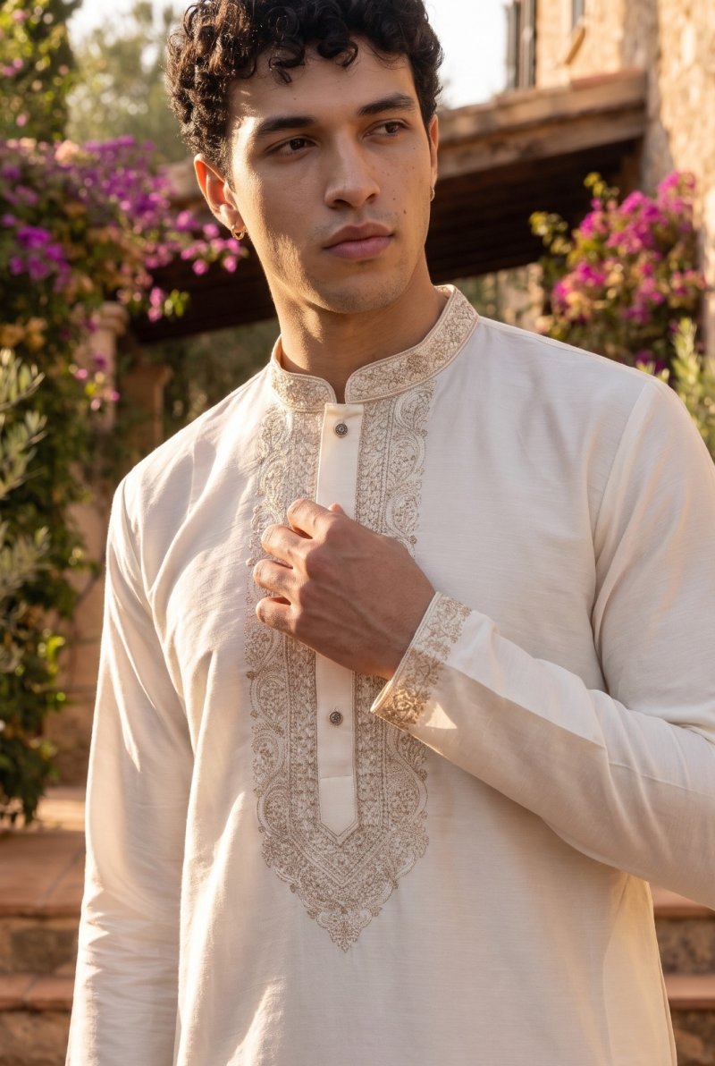 Outluk Wedding Vol 57 Silk Mens Kurta With Pajama